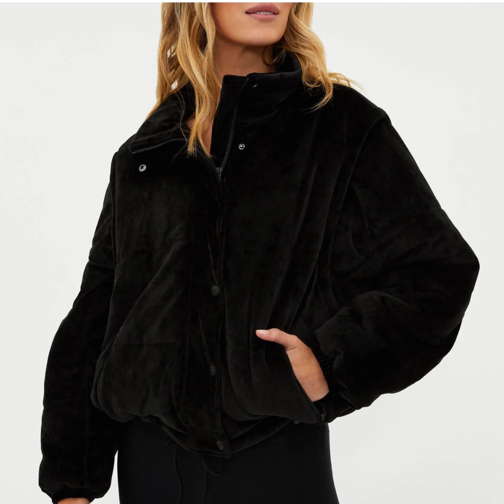 Beachriot Black Velvet Convertible Jacket - Medium
